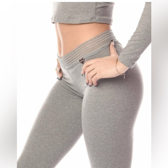 Super sexy and stretchy Cute booty lounge Leeging in grey - Picture 3 of 4